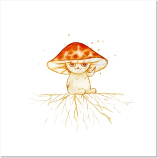 Baby mushroom creature Posters and Art